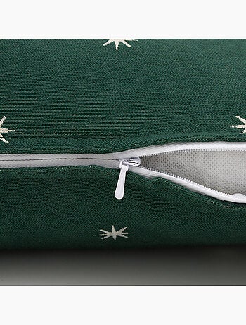 Set 2 copricuscini natale stelle, filo dorato, cotone - gamusi.