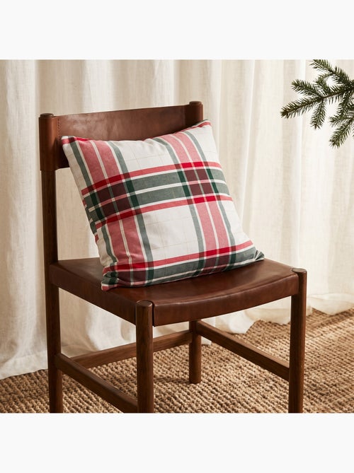 Set 2 copricuscini natale tartan, filo dorato, cotone - gamusi. - Kiabi Set 2 copricuscini natale tartan, filo dorato, cotone - gamusi. - Kiabi
