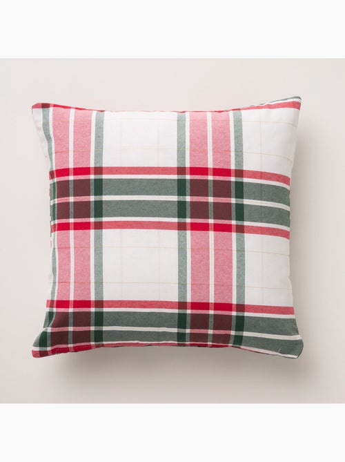 Set 2 copricuscini natale tartan, filo dorato, cotone - gamusi. - Kiabi Set 2 copricuscini natale tartan, filo dorato, cotone - gamusi. - Kiabi