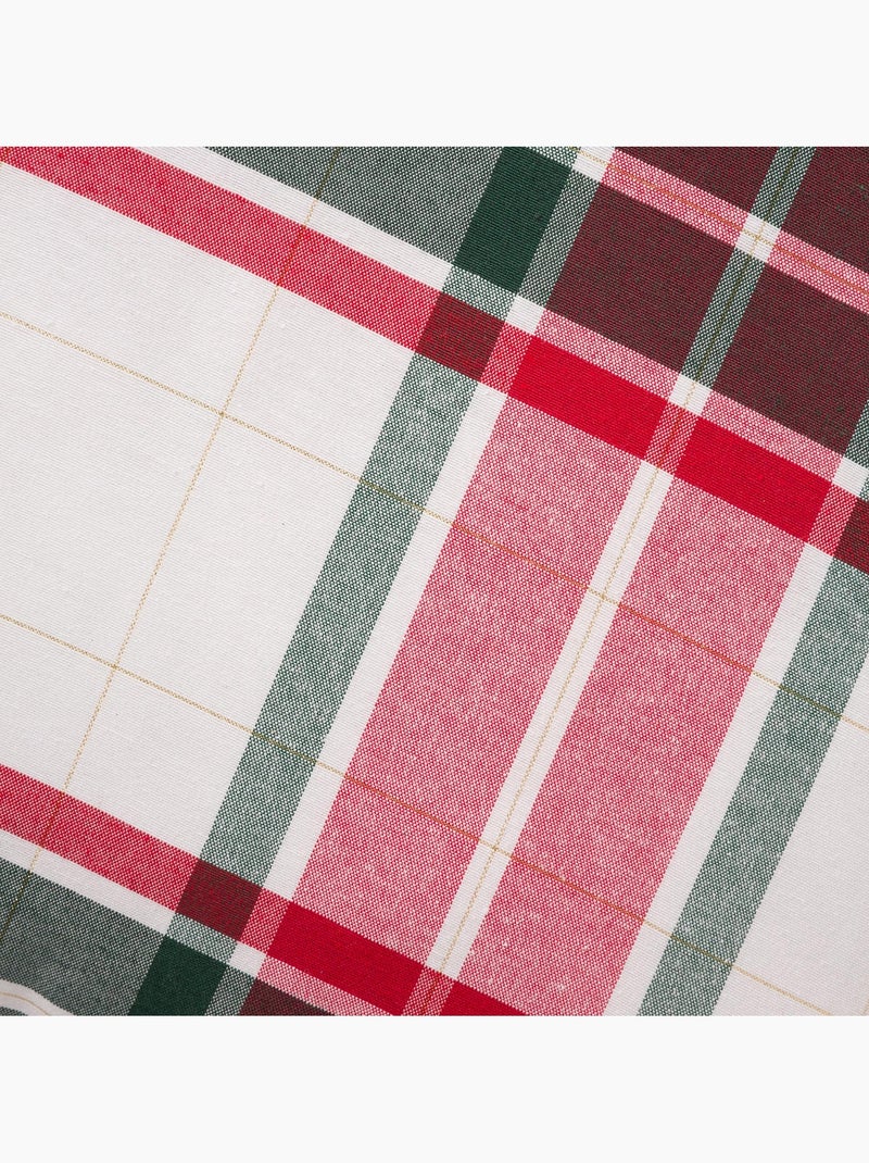 Set 2 copricuscini natale tartan, filo dorato, cotone - gamusi. Multicolore - Kiabi