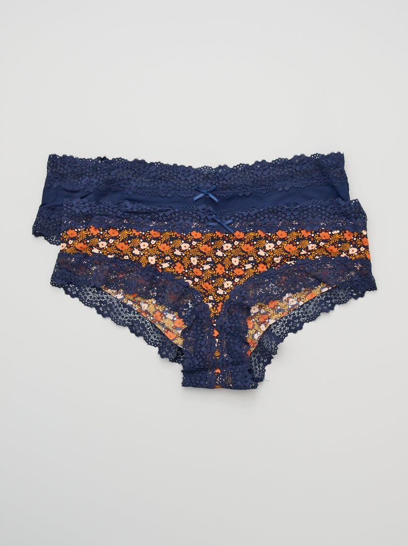 Set 2 culotte microfibra BLU - Kiabi