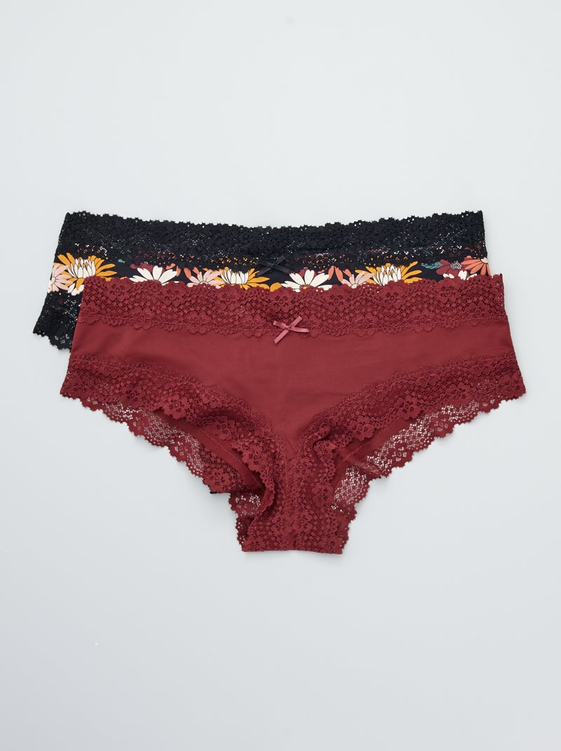 Set 2 culotte microfibra NERO - Kiabi