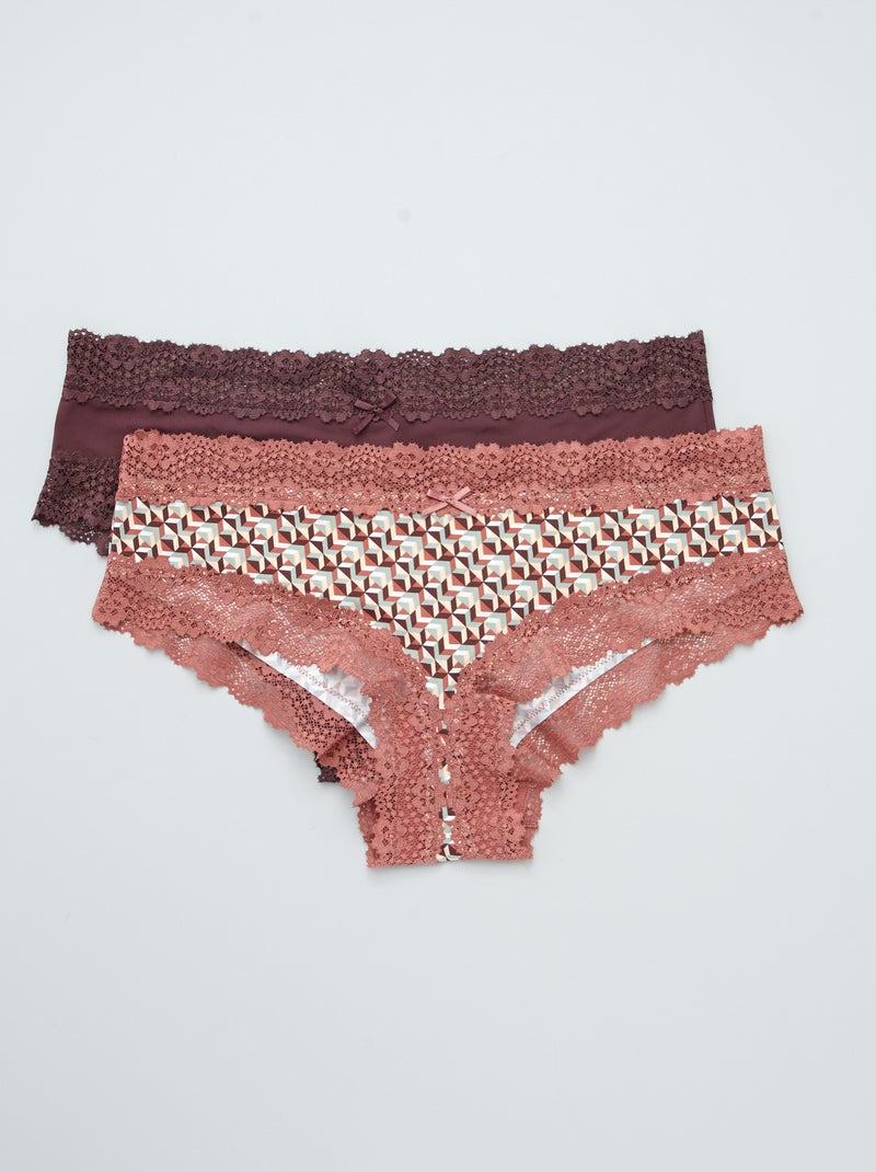Set 2 culotte microfibra ROSA - Kiabi