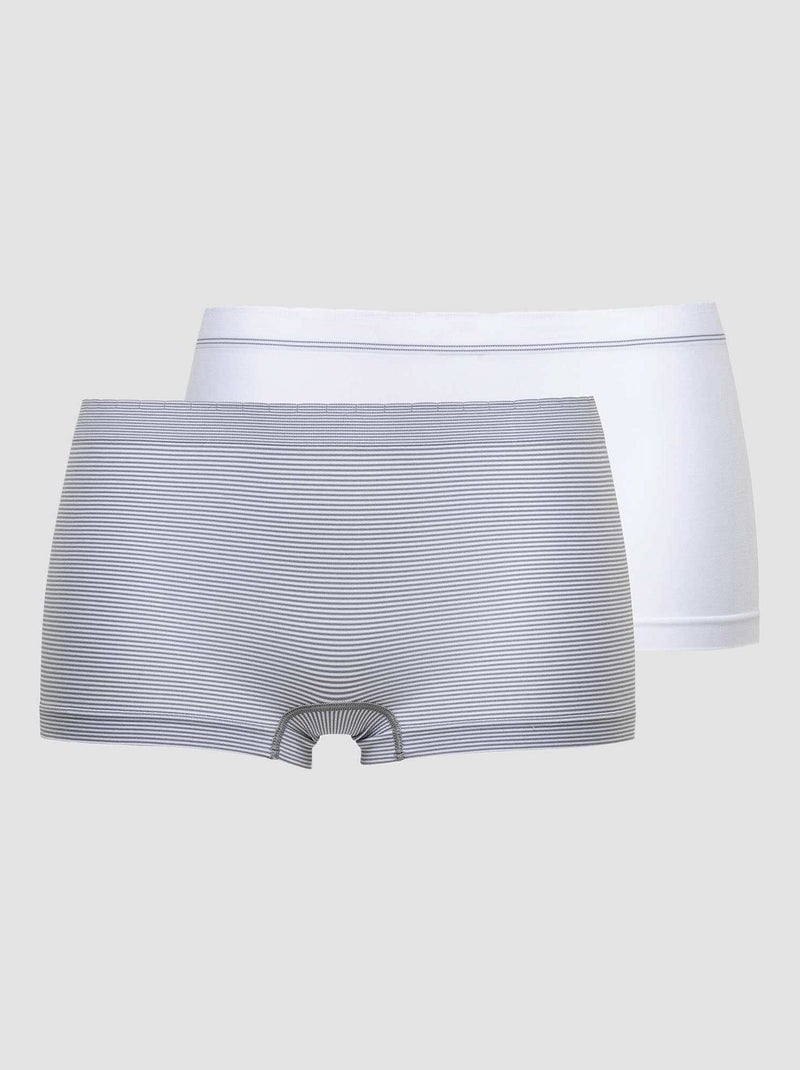 Set 2 culotte senza cuciture 'Billet Doux' GRIGIO - Kiabi