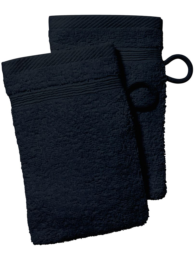 Set 2 guanti da toilette nero - Kiabi