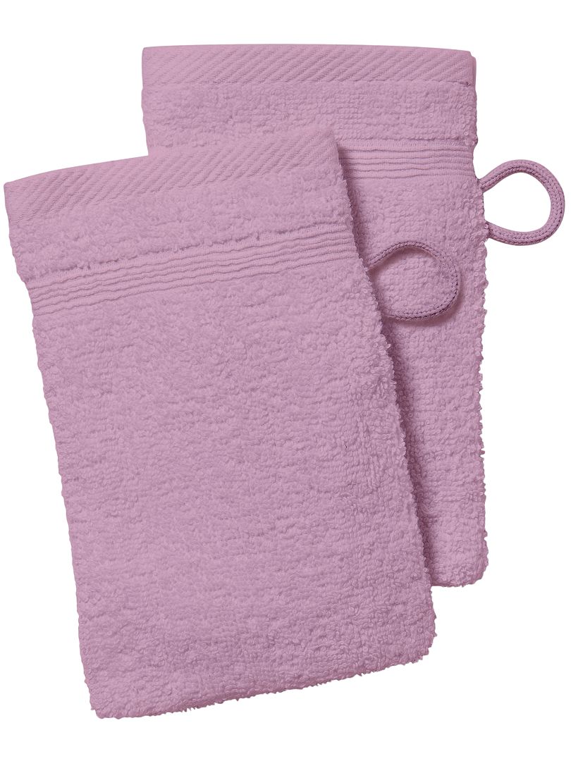 Set 2 guanti da toilette rosa - Kiabi