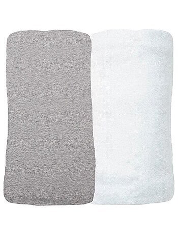 Set 2 lenzuola con angoli in jersey 40x80 cm in cotone biologico