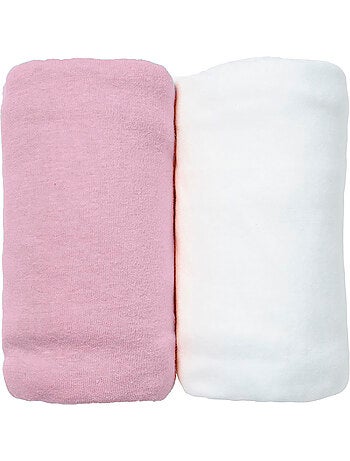 Set 2 lenzuola con angoli in jersey 40x80 cm in cotone biologico