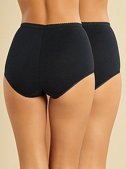 Set 2 mutandine maxi cotone 'Sans Complexe' - Kiabi