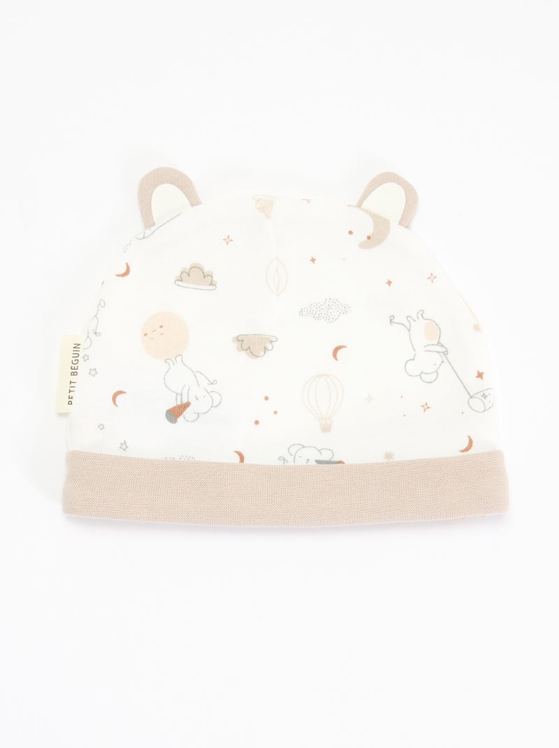 Set 2 pezzi - berretto e paio di muffole 'Petit Béguin' Beige - Kiabi