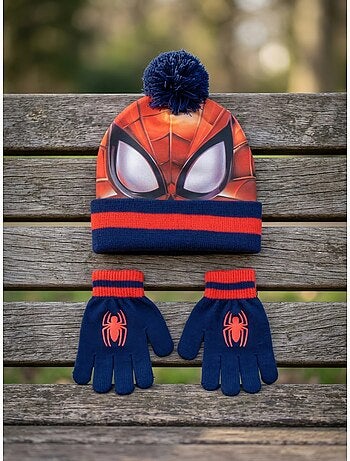 Set 2 pezzi berretto spiderman marvel