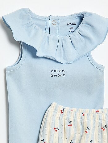 Set 2 pezzi body + culotte