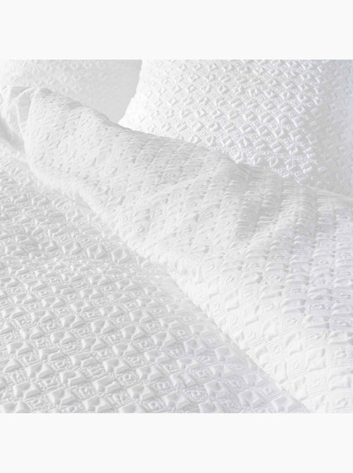 Set 2 pezzi di biancheria da letto reversibile in cotone goffrato + federa per cuscino - Kiabi