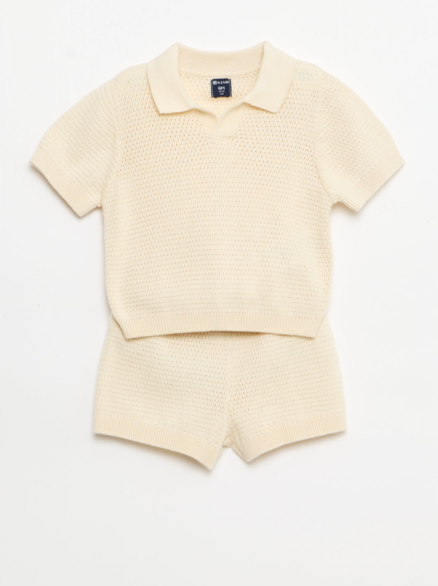 Set 2 pezzi in maglia - T-shirt polo + short