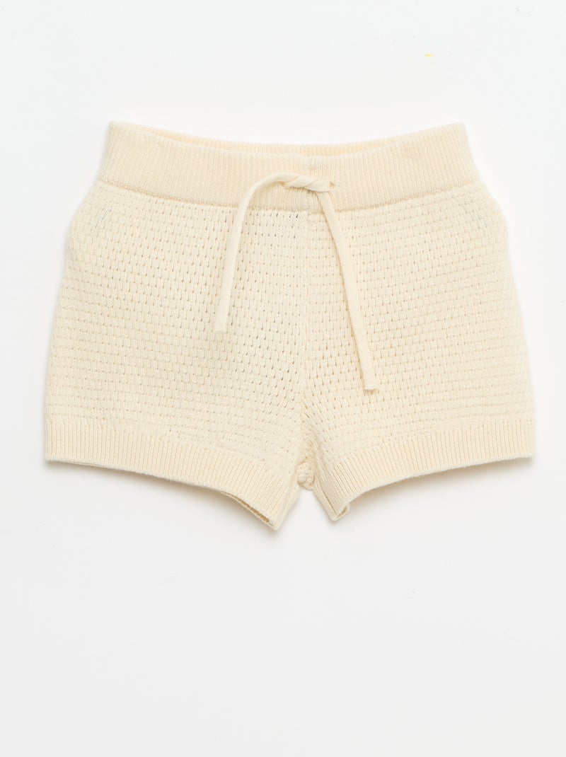 Set 2 pezzi in maglia - T-shirt polo + short Beige - Kiabi