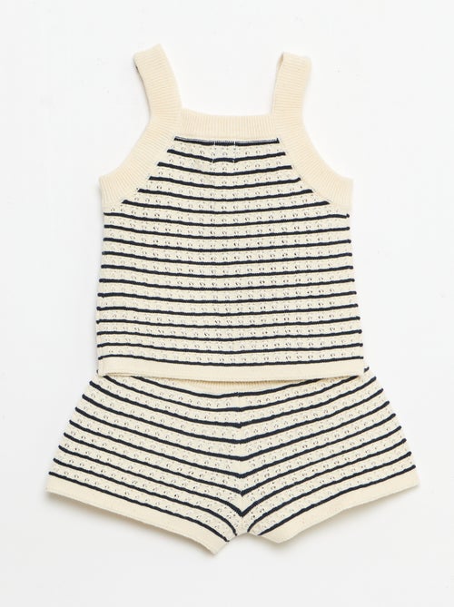 Set 2 pezzi short + T-shirt in crochet - Kiabi