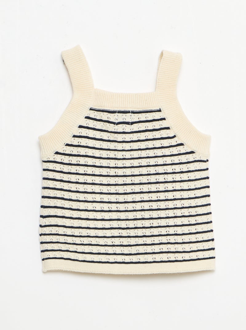 Set 2 pezzi short + T-shirt in crochet Blu - Kiabi