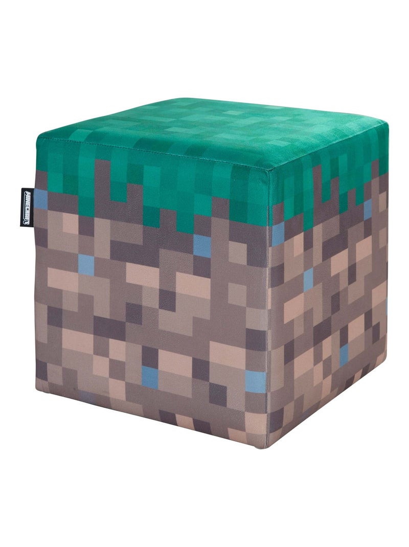 Set 2 pouf in velluto – blocco d"erba e cubo TNT "Roba" – Minecraft Multicolore - Kiabi