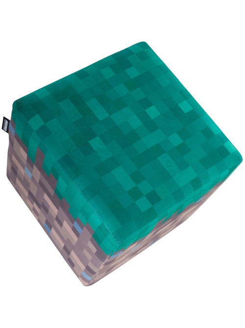 Set 2 pouf in velluto – blocco d"erba e cubo TNT "Roba" – Minecraft - Kiabi