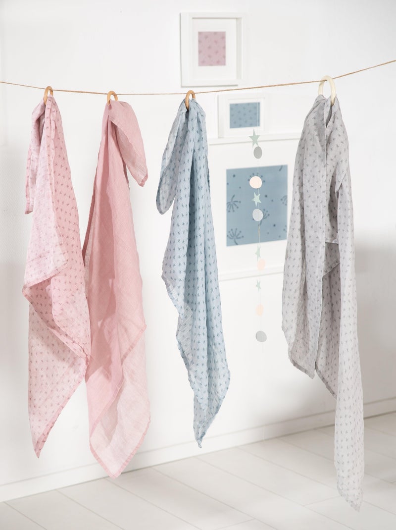 Set 2 salviette da allattamento in cotone bio – ROBA "Lil Planet" Rosa - Kiabi