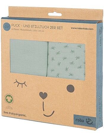 Set 2 salviette da allattamento in cotone bio – ROBA "Lil Planet