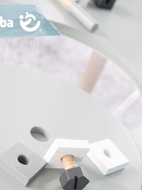 Set 2 sedie e tavolo per bambini con rete portaoggetti in legno – design scandinavo "Roba" - Kiabi