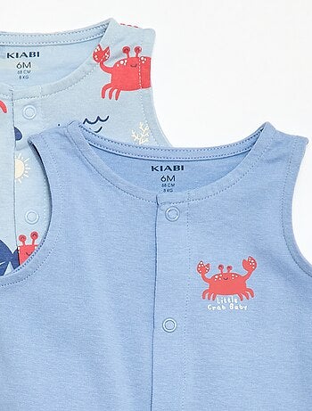 Set 2 tutine leggere con apertura a bottoni a pressione