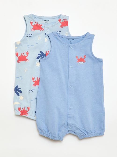 Set 2 tutine leggere con apertura a bottoni a pressione - Kiabi