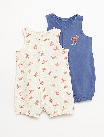 Set 2 tutine leggere con apertura a bottoni a pressione