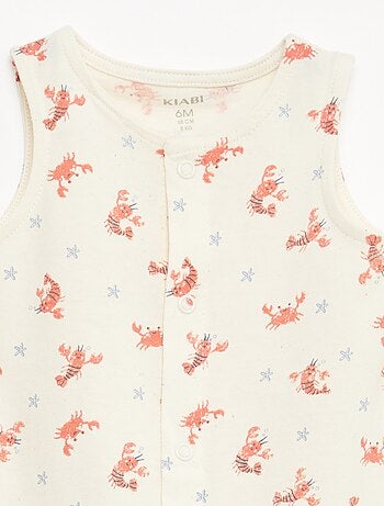 Set 2 tutine leggere con apertura a bottoni a pressione