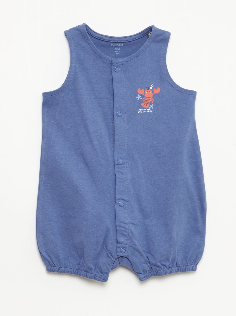Set 2 tutine leggere con apertura a bottoni a pressione Blu - Kiabi