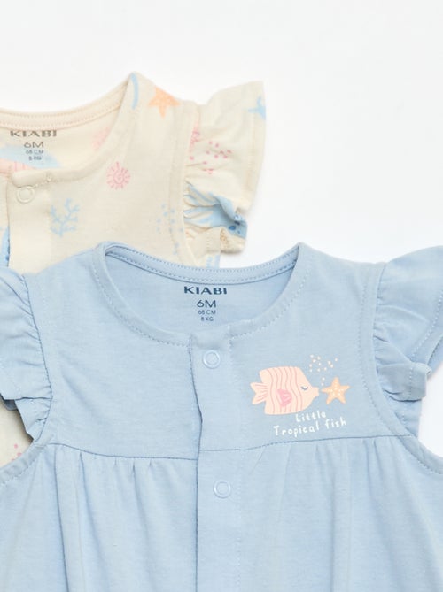 Set 2 tutine leggere con giromanica a volant - Kiabi