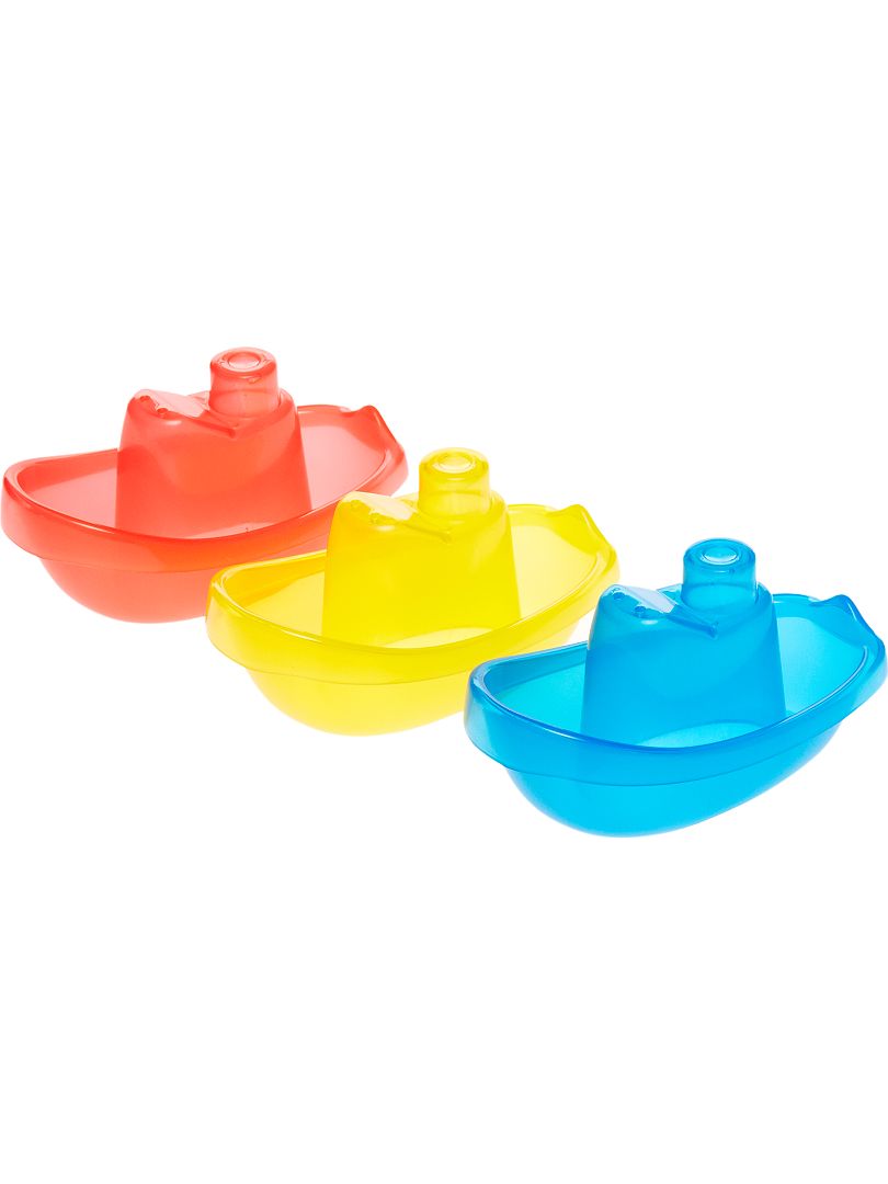 Set 3 barche galleggianti per il bagno blu/giallo/arancione - Kiabi