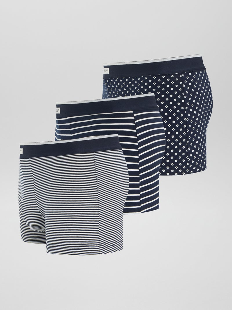 Set 3 boxer stretch BLU - Kiabi