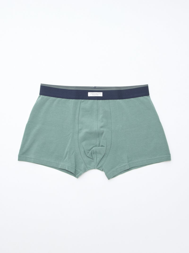 Set 3 boxer stretch Kaki - Kiabi