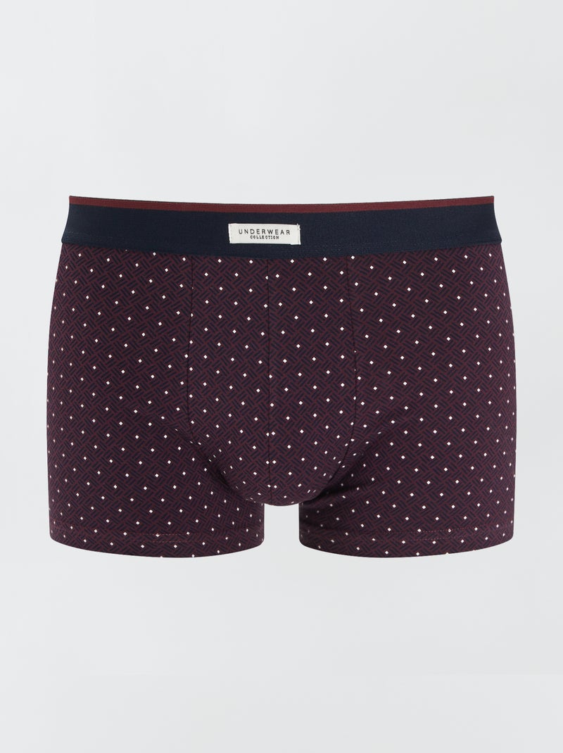 Set 3 boxer stretch ROSSO - Kiabi