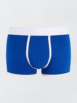 Set 3 boxer tinta unita stretch - Kiabi