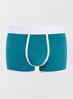 Set 3 boxer tinta unita stretch - Kiabi