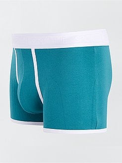 Set 3 boxer tinta unita stretch - Kiabi