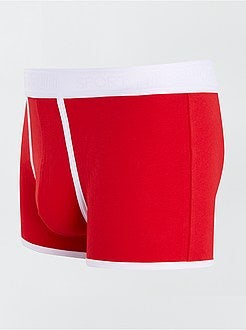 Set 3 boxer tinta unita stretch - Kiabi