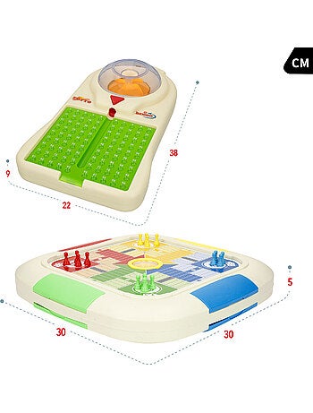 Set 3 giochi da tavolo: parcheesi, oca e bingo giochi cb
