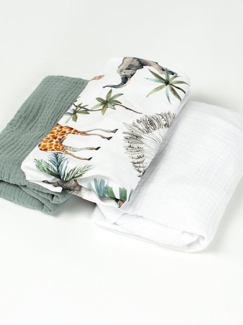 Set 3 lenzuoli culla bebè garza cotone | SEVIRA KIDS - Kiabi