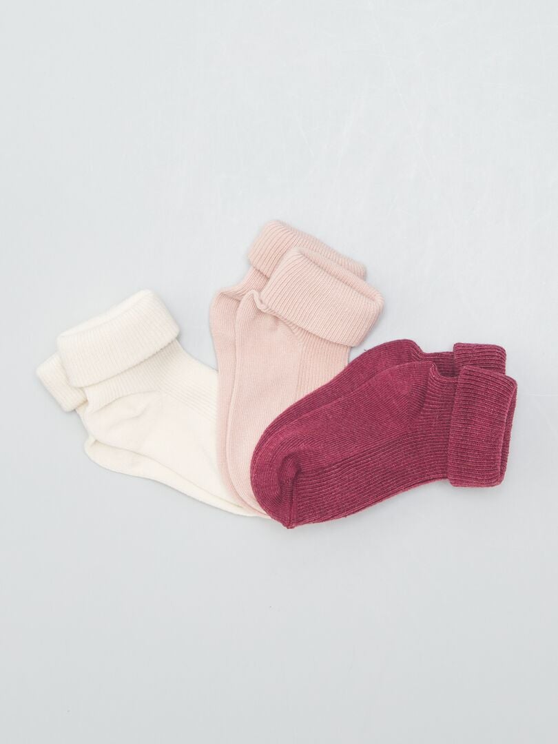 Set 3 paia calzini cotone bio NEWPINK - Kiabi