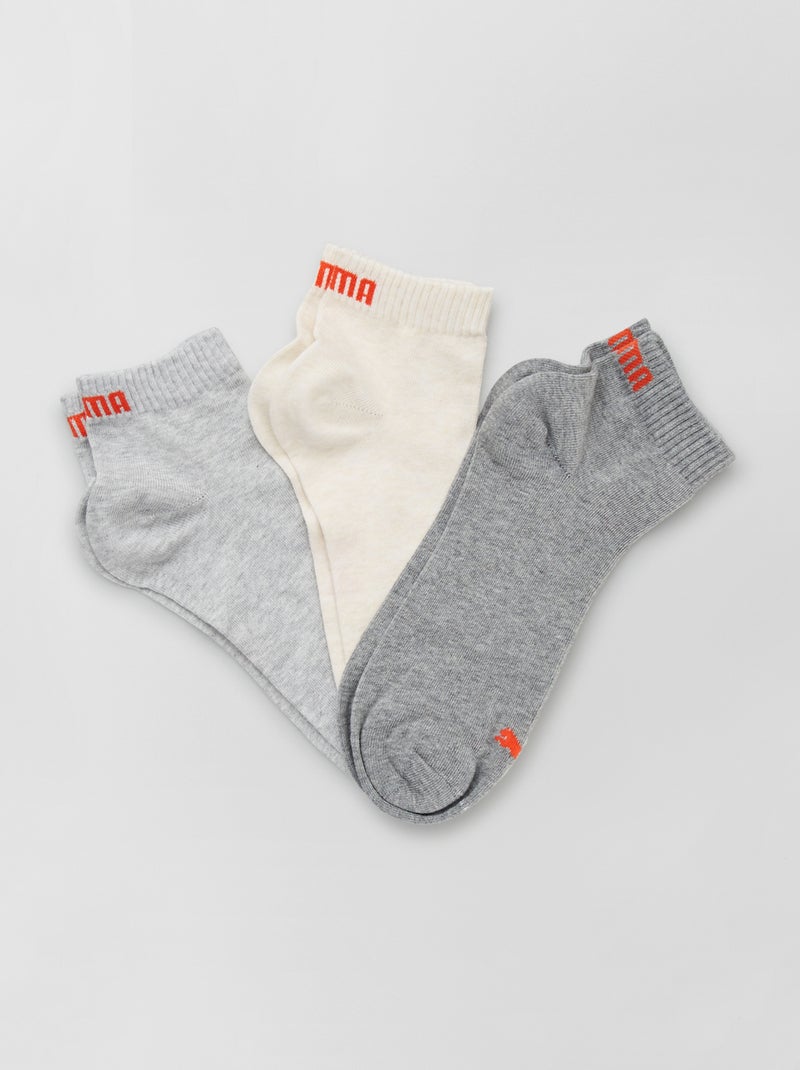 Set 3 paia calzini gambale corto 'Puma' BEIGE - Kiabi