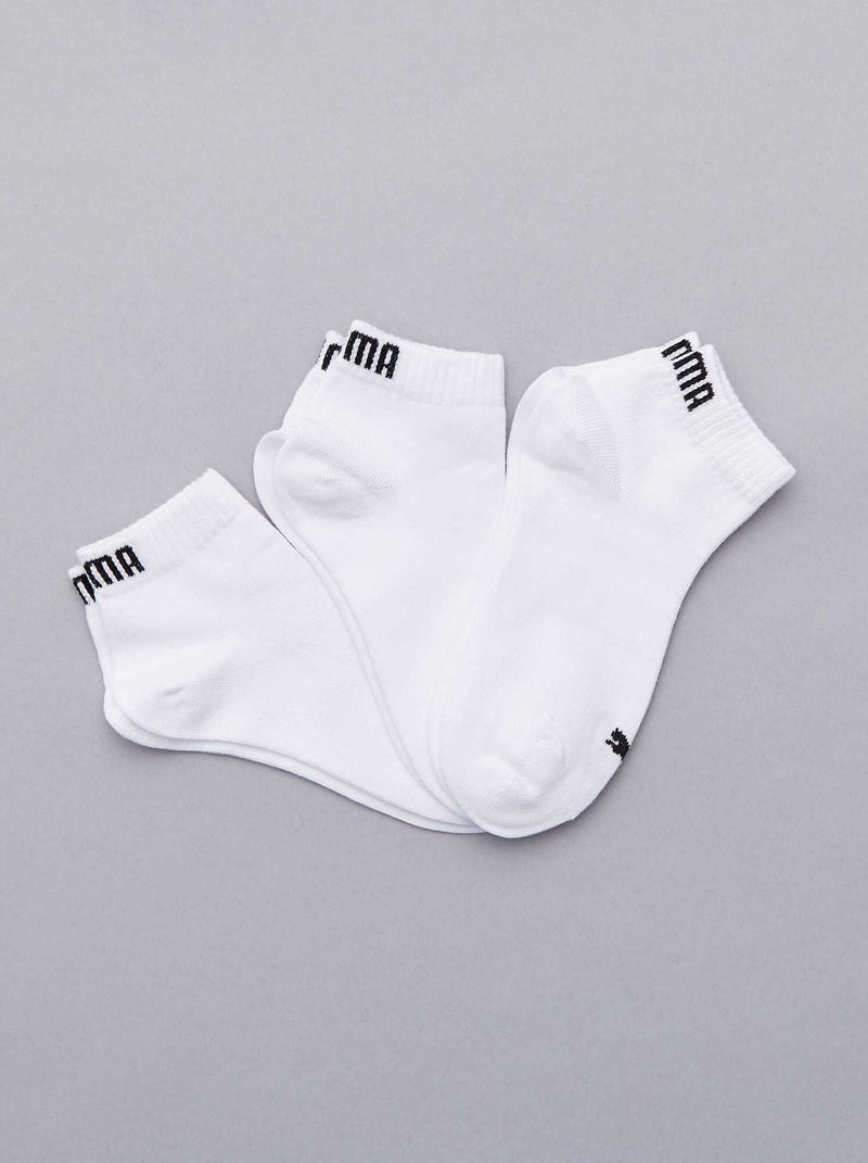 Set 3 paia calzini gambale corto 'Puma' BIANCO - Kiabi
