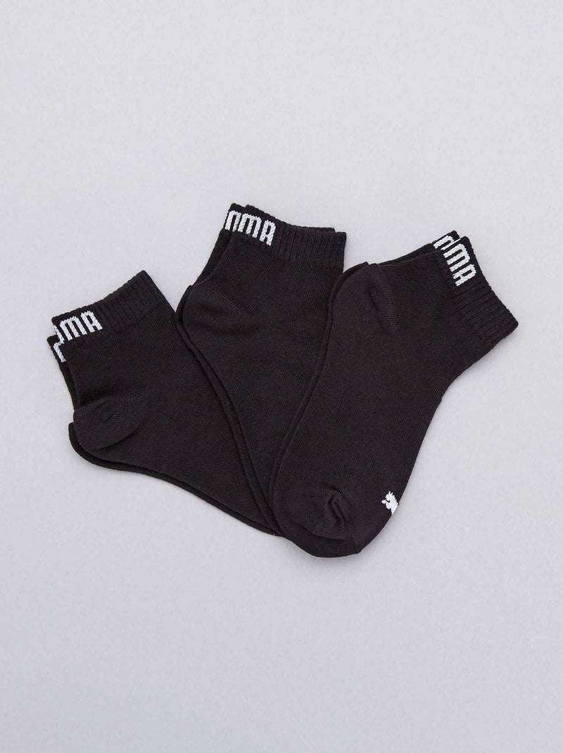 Set 3 paia calzini gambale corto 'Puma' NERO - Kiabi