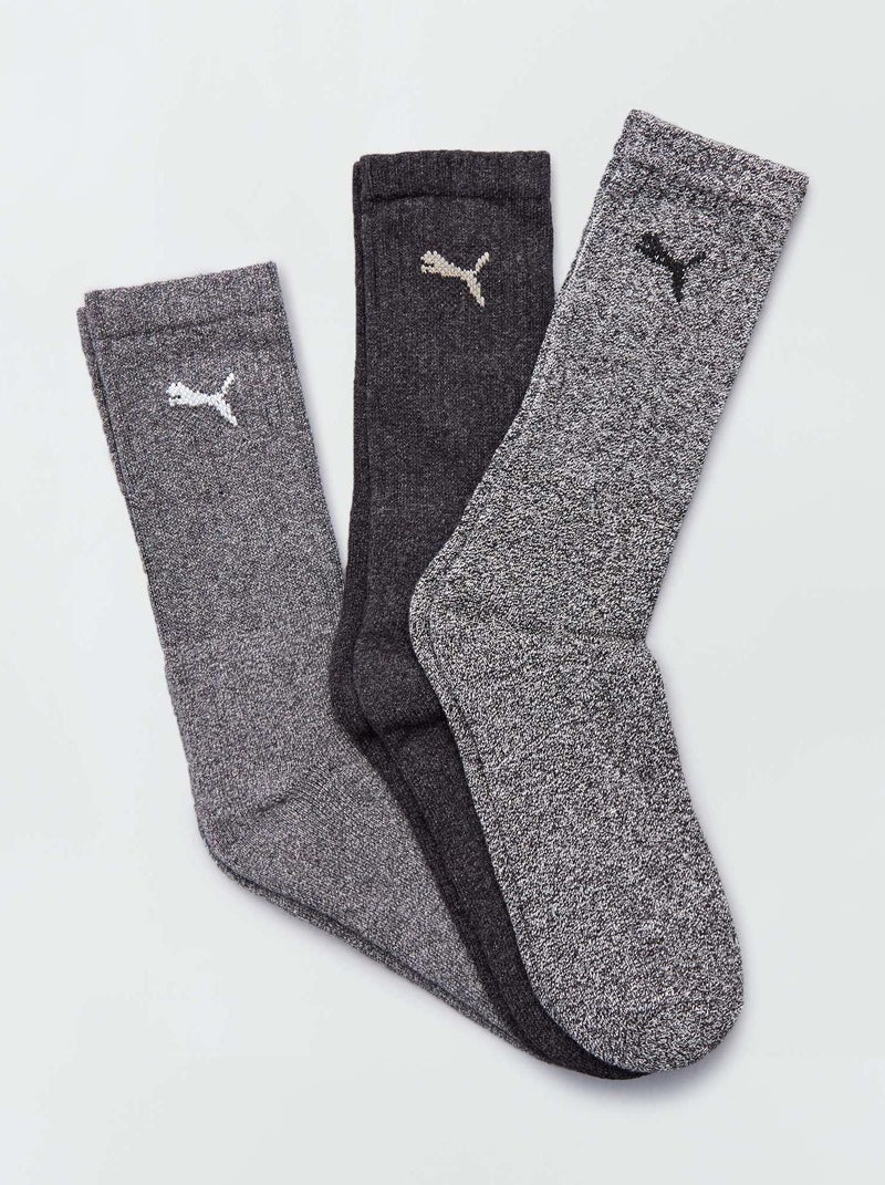 Set 3 paia calzini sport 'Puma' GRIGIO - Kiabi