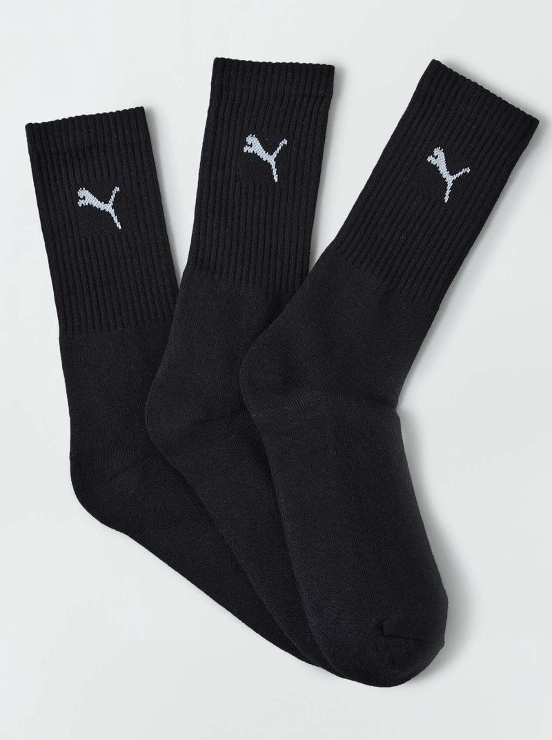 Set 3 paia calzini sport 'Puma' nero - Kiabi