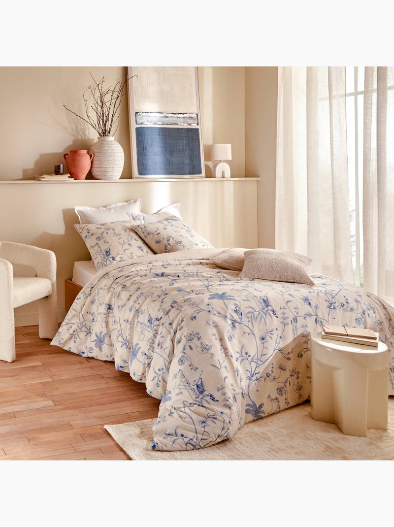 Set 3 pezzi di biancheria da letto stampata d'ispirazione giapponese: copridivano + federe Bianco - Kiabi