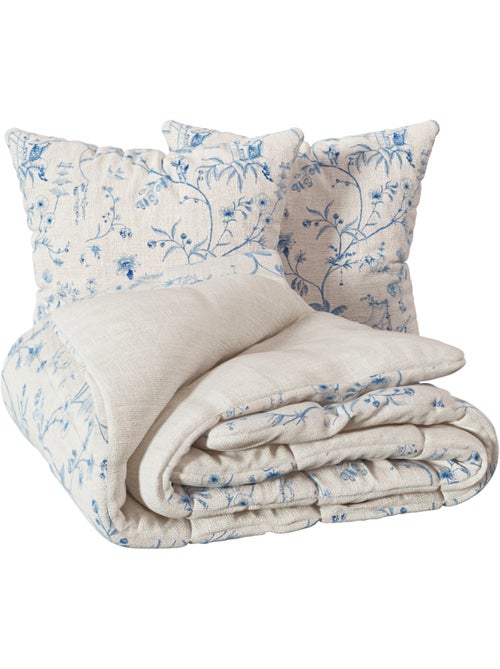 Set 3 pezzi di biancheria da letto stampata d'ispirazione giapponese: copridivano + federe - Kiabi